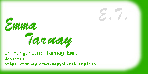 emma tarnay business card